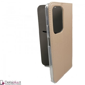Telone atverčiamas dėklas - auksinės spalvos (Huawei Honor 200 Lite)